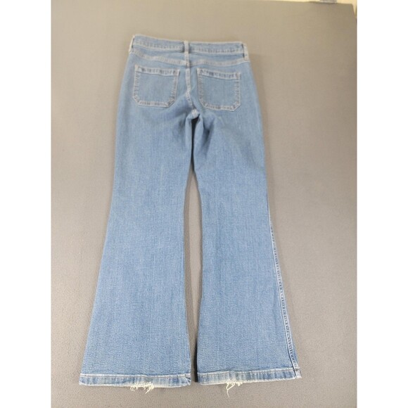 Gap Jeans Womens 10P 30 Medium Indigo 70s Flare High Rise Stretch Denim Petite - Picture 12 of 13